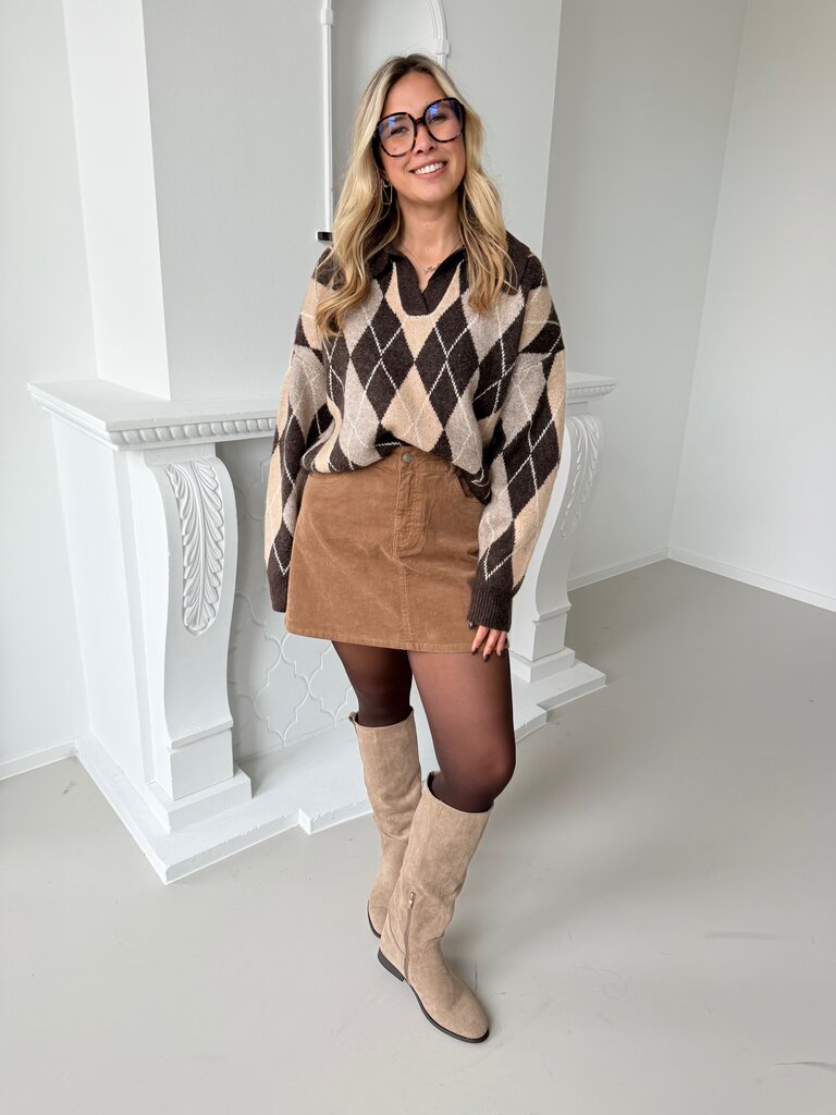 Brigitte knit brown/beige