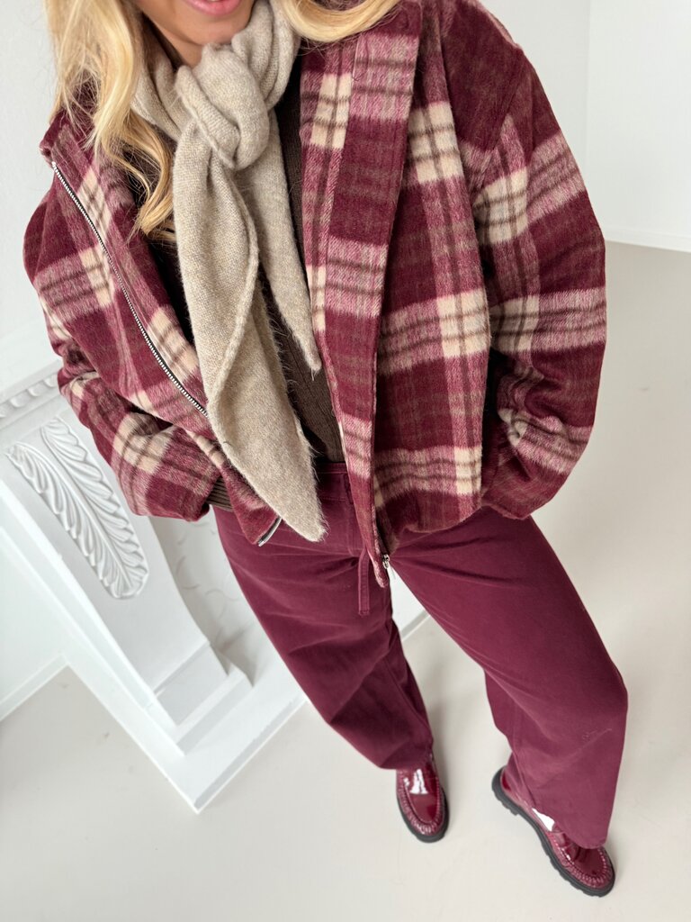 Lou jacket burgundy/brown