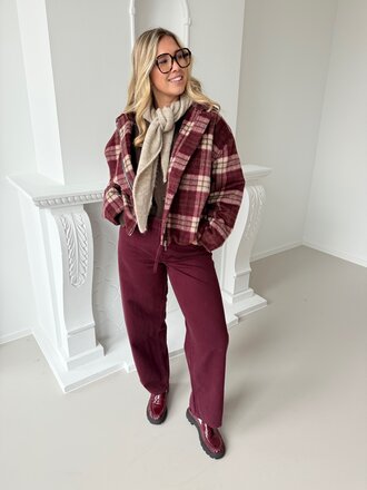 Lou jacket burgundy/brown