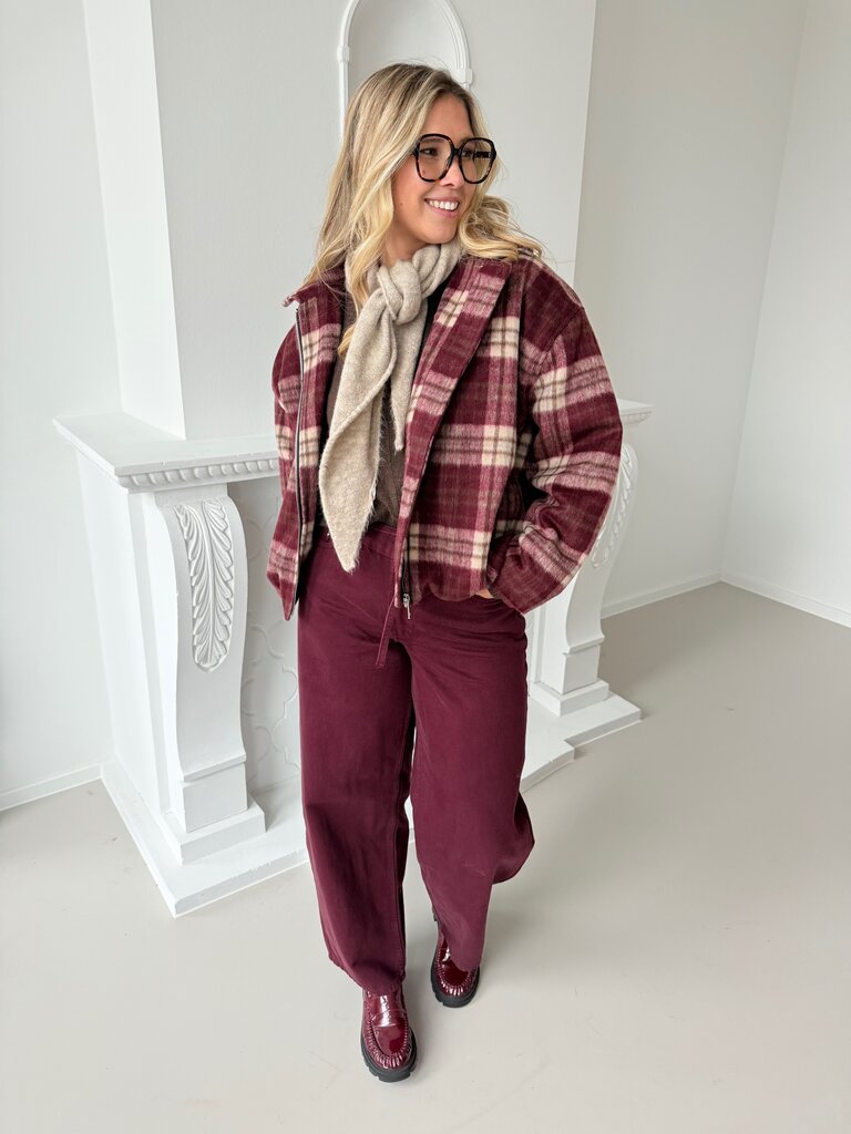 Lou jacket burgundy/brown