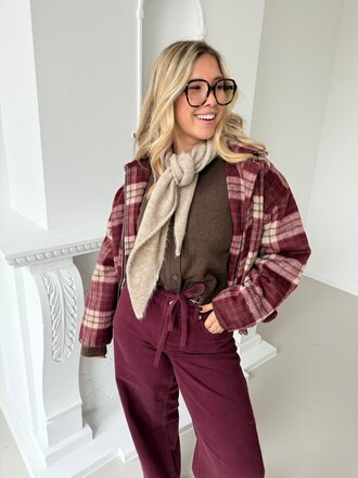 Gianna belt pants bordeaux