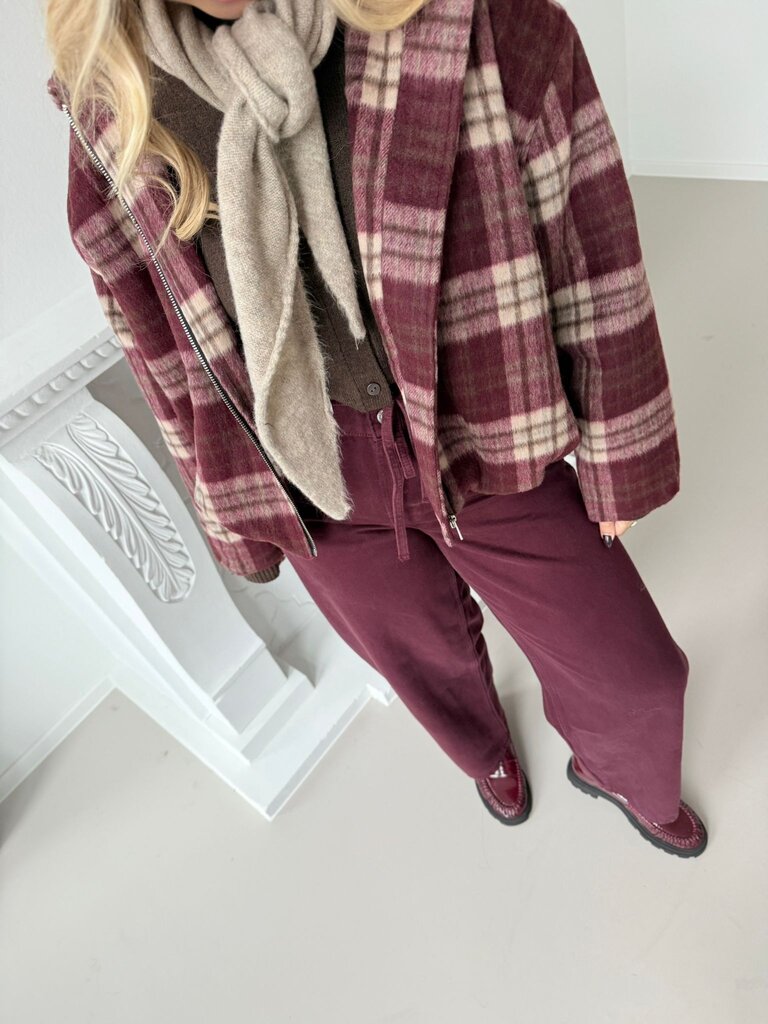 Gianna belt pants bordeaux