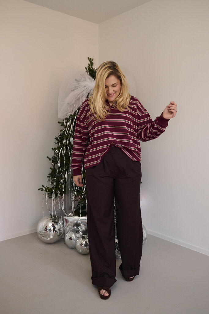 Lisa polo sweat burgundy