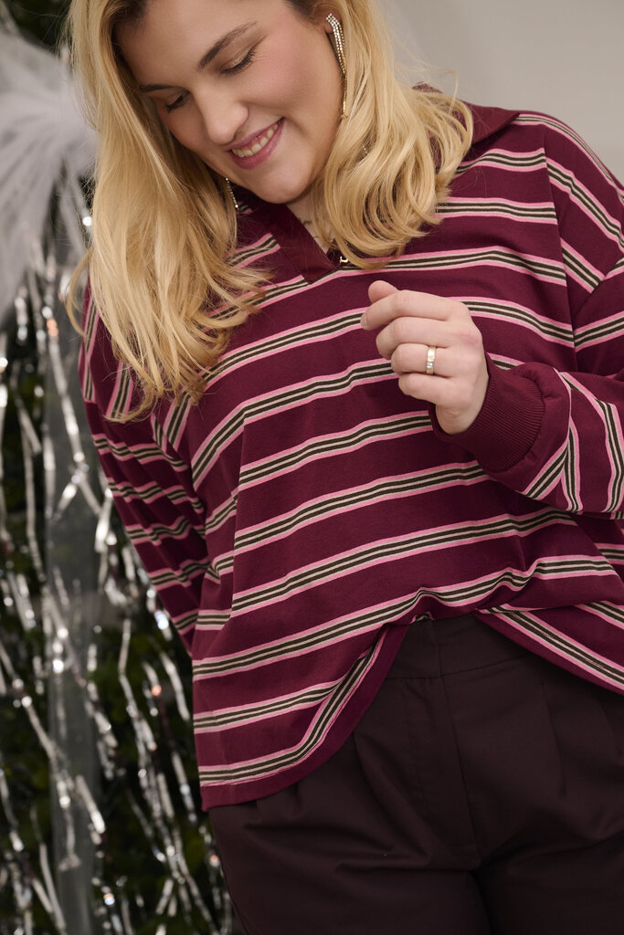 Lisa polo sweat burgundy
