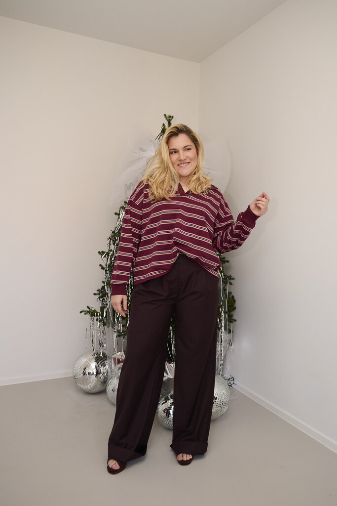Lisa polo sweat burgundy
