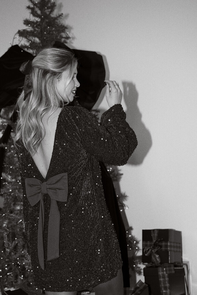 Emma sparkle dress black