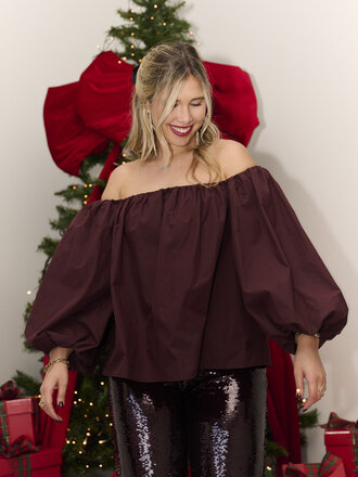 Lauren top wine berry