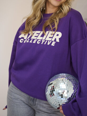 Jackie sweater purple/white