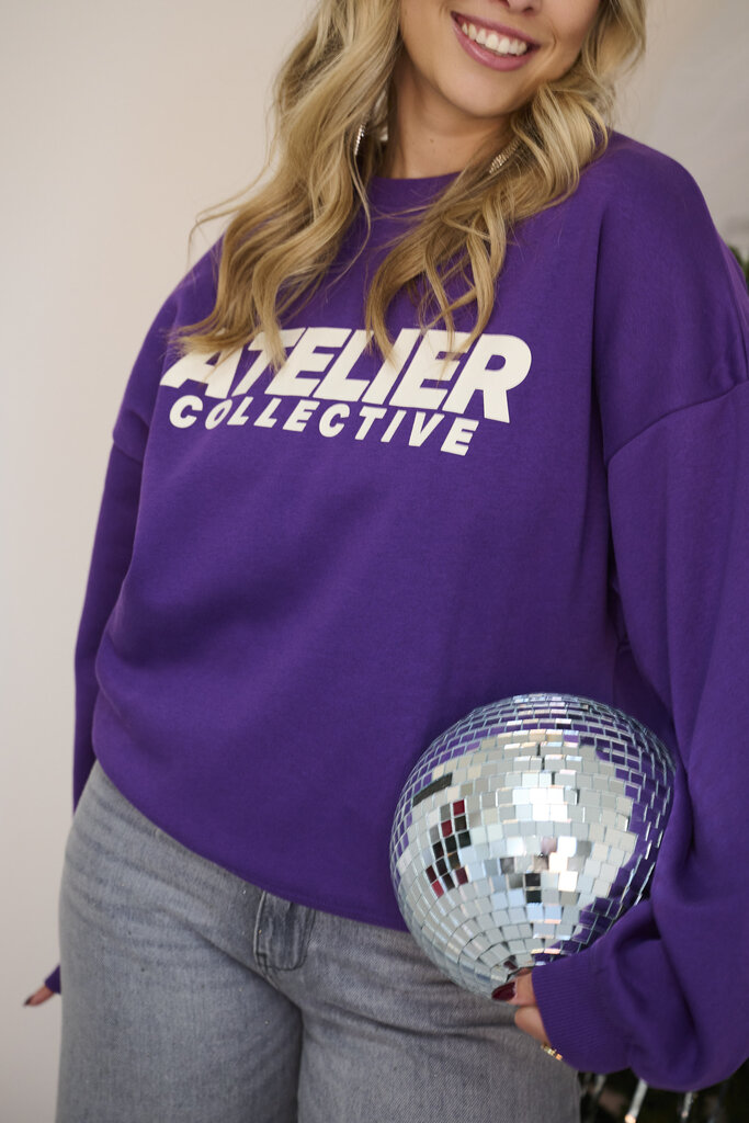 Jackie sweater purple/white