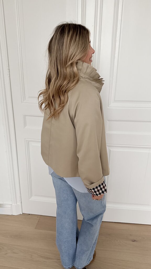 Stephanie short trenchcoat beige