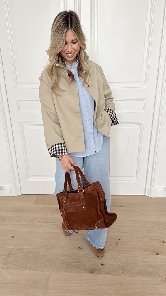 Stephanie short trenchcoat beige