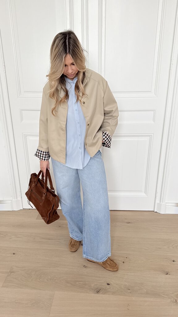 Stephanie short trenchcoat beige