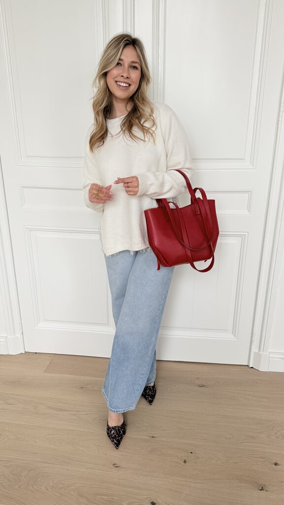 Lisa lace knit ecru`/white