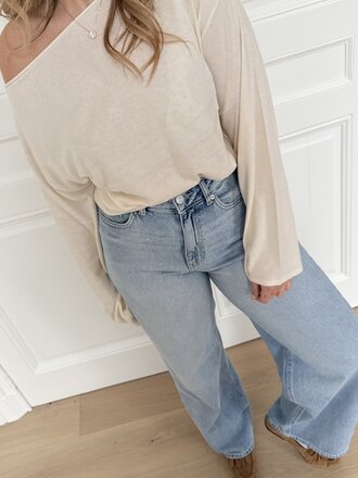 Jenna boat knit ecru