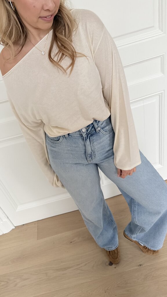 Jenna boat knit ecru