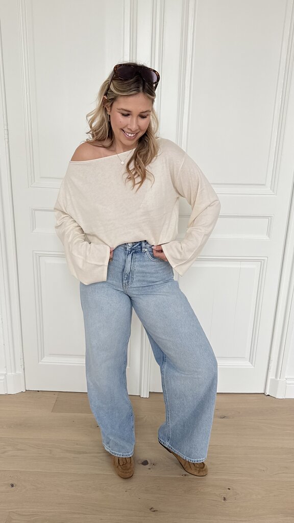 Jenna boat knit ecru