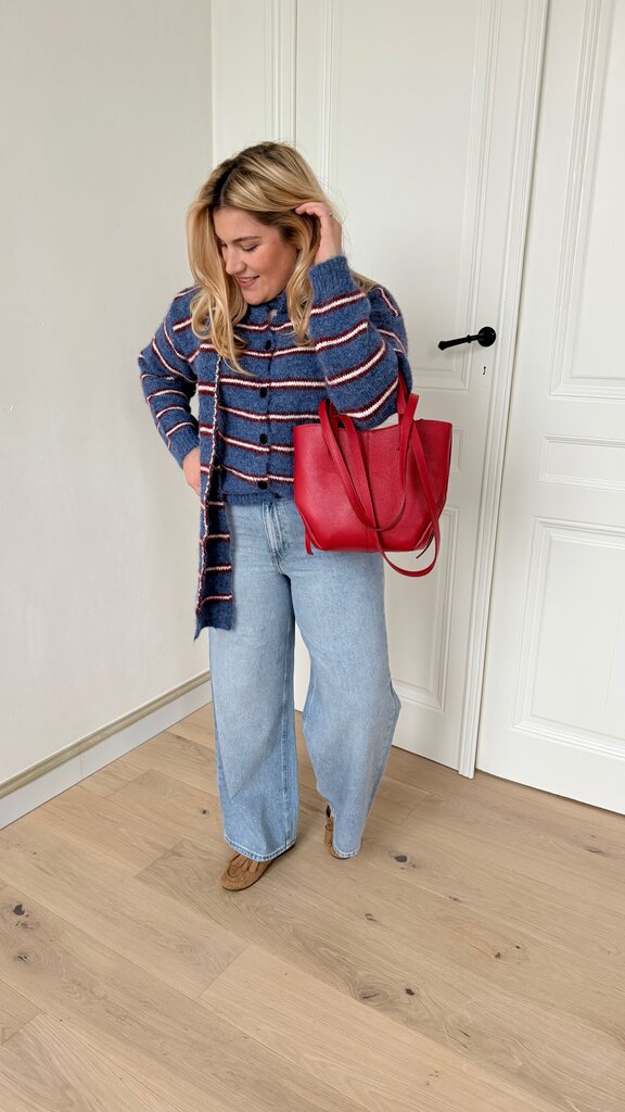 Louise knit blue/red