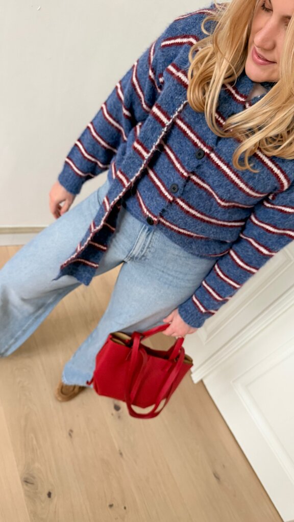 Louise knit blue/red