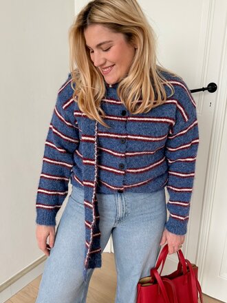 Louise knit blue/red