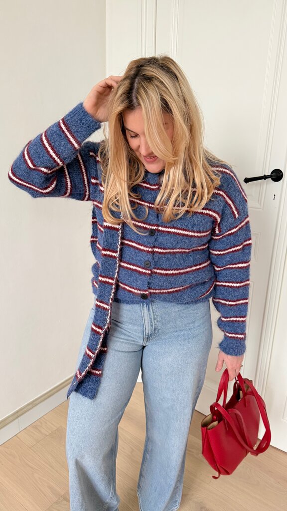 Louise knit blue/red