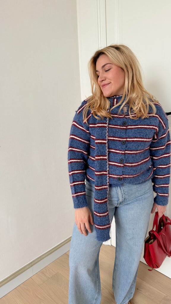 Louise knit blue/red