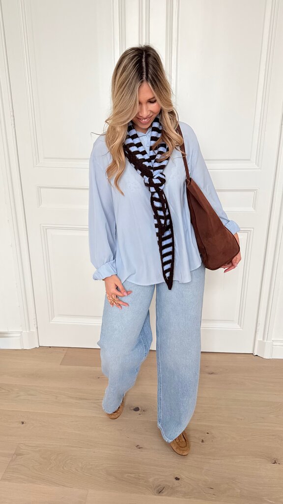 Lauren scarf brown/blue