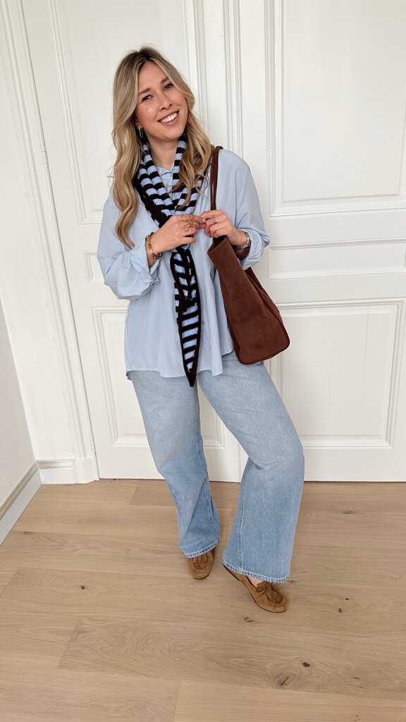 Lauren scarf brown/blue