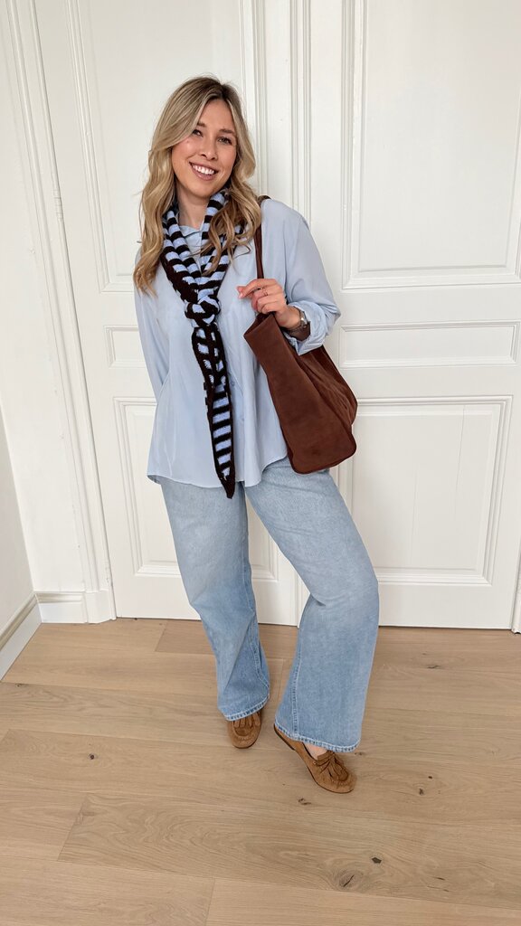 Lauren scarf brown/blue