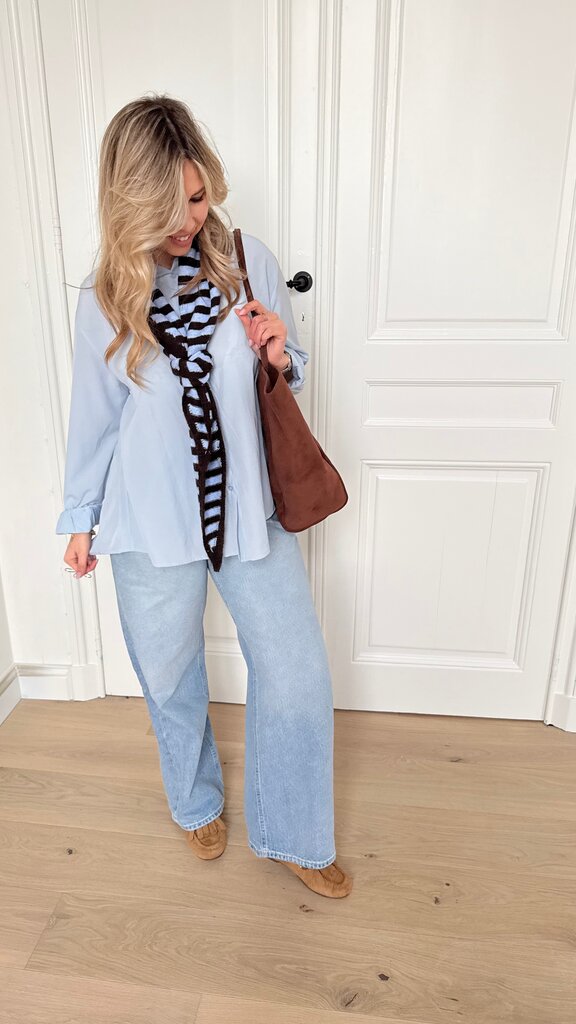 Lauren scarf brown/blue