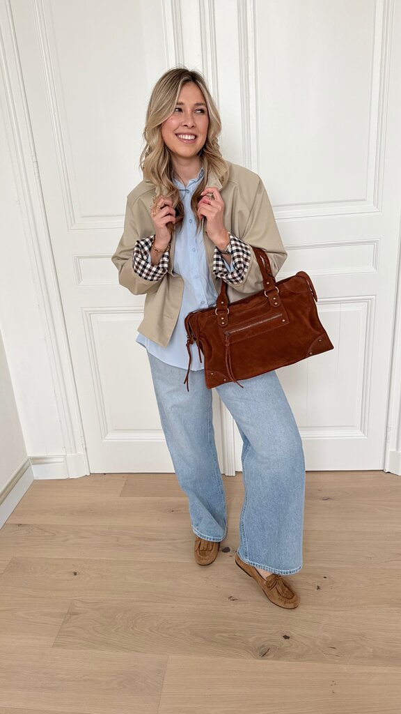 Margaux bag suede camel