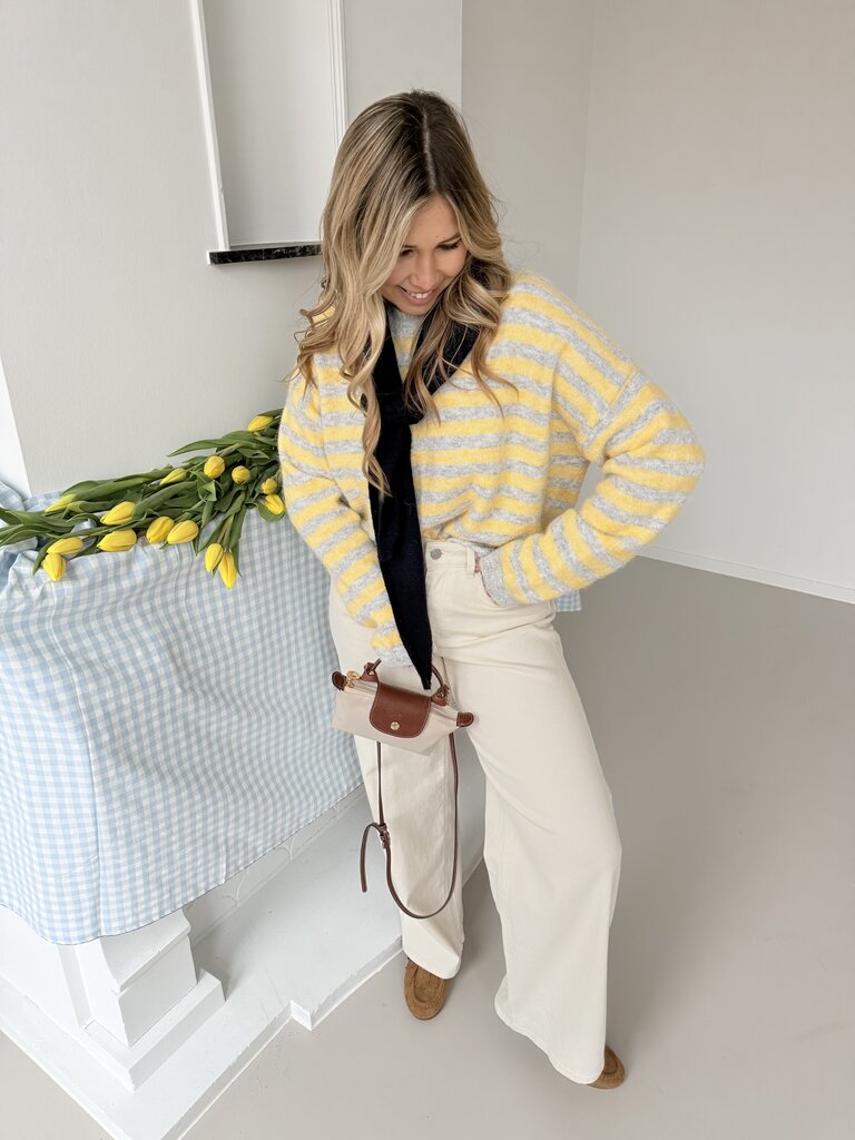 Evi knit grey/yellow