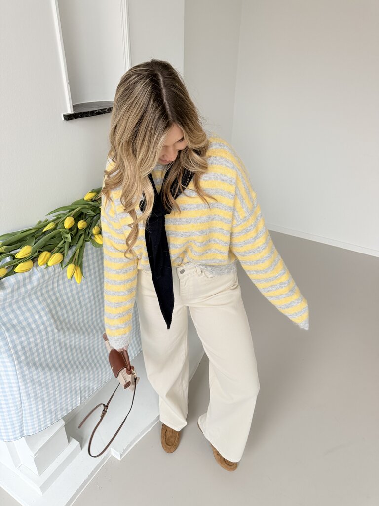 Evi knit grey/yellow