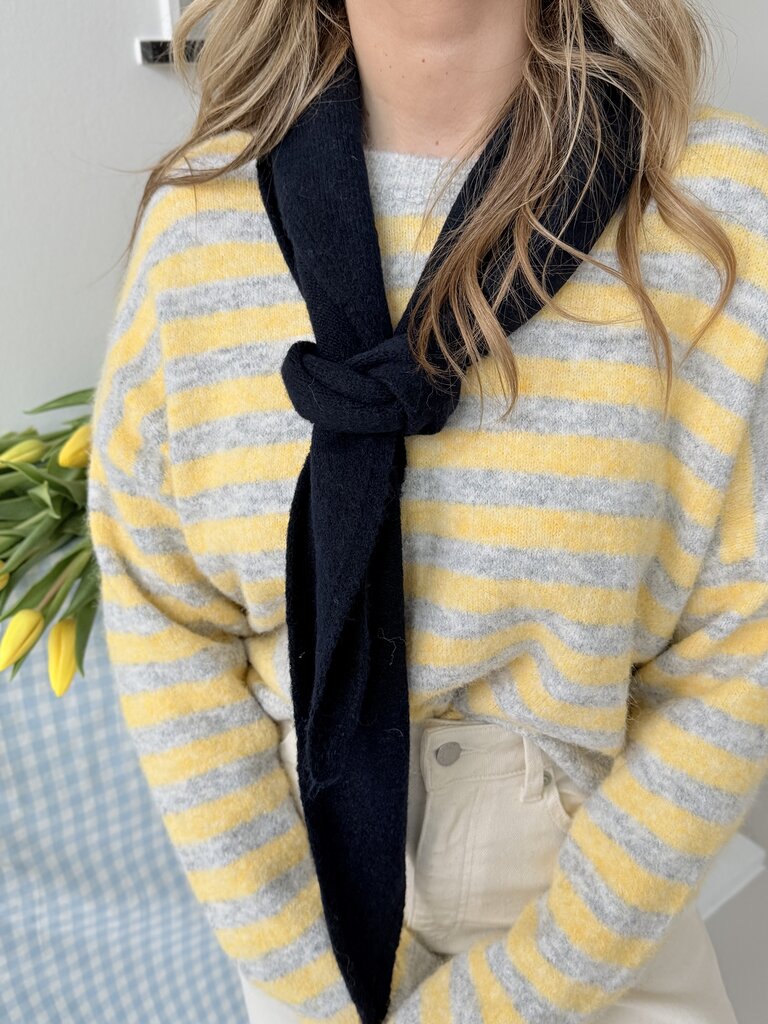 Evi knit grey/yellow