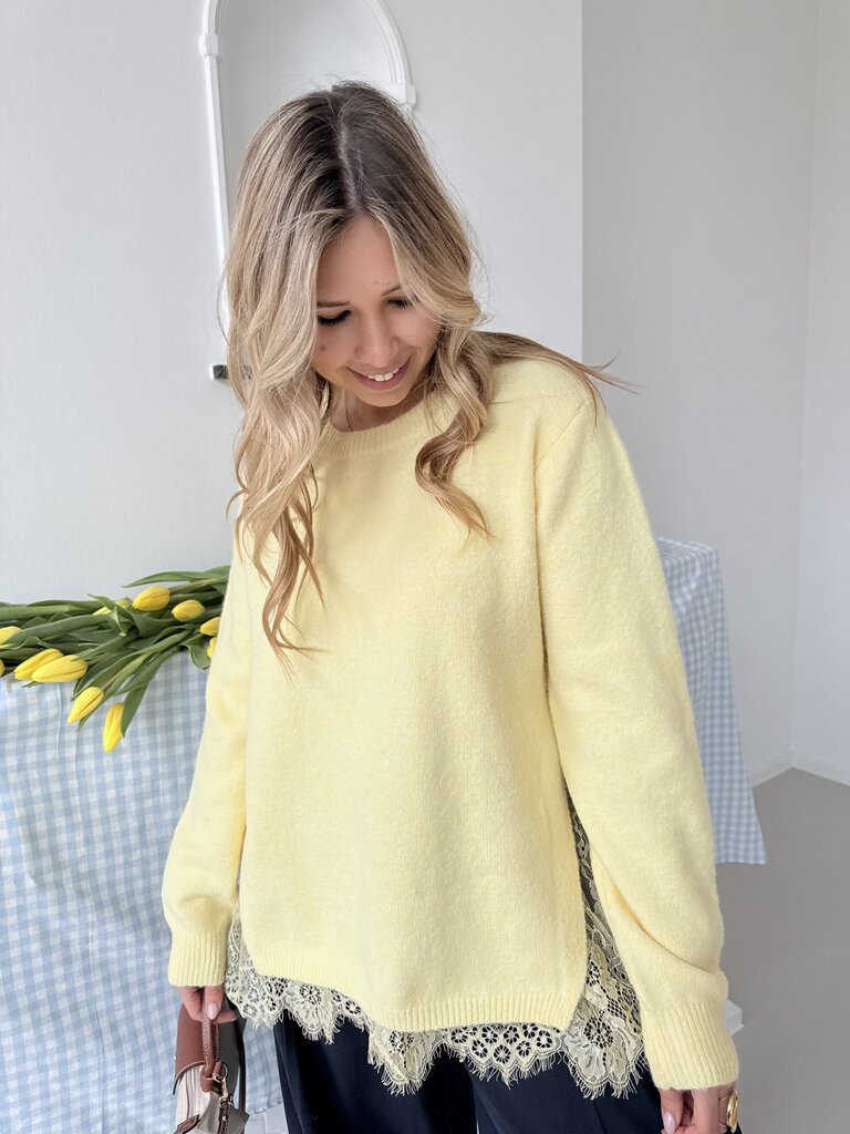 Lisa lace knit yellow