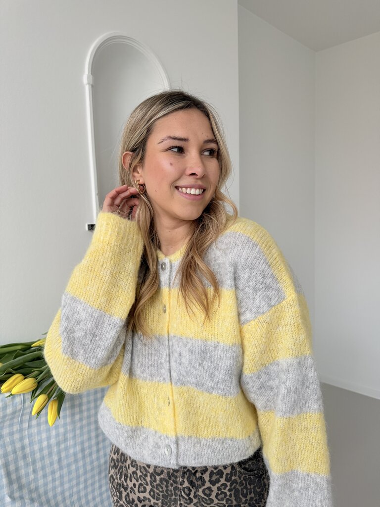 Sofia knit grey/yellow