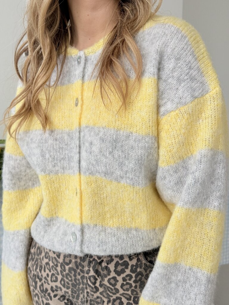 Sofia knit grey/yellow