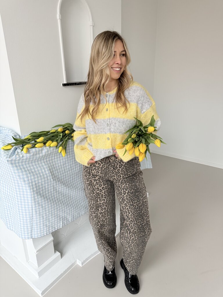 Sofia knit grey/yellow