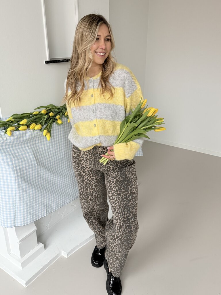 Sofia knit grey/yellow