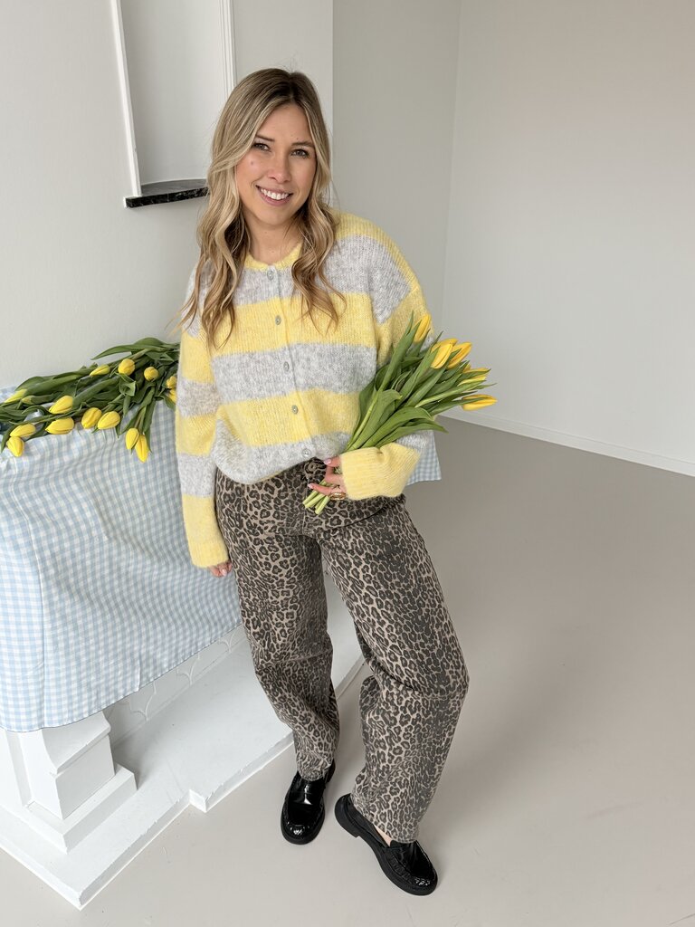 Sofia knit grey/yellow