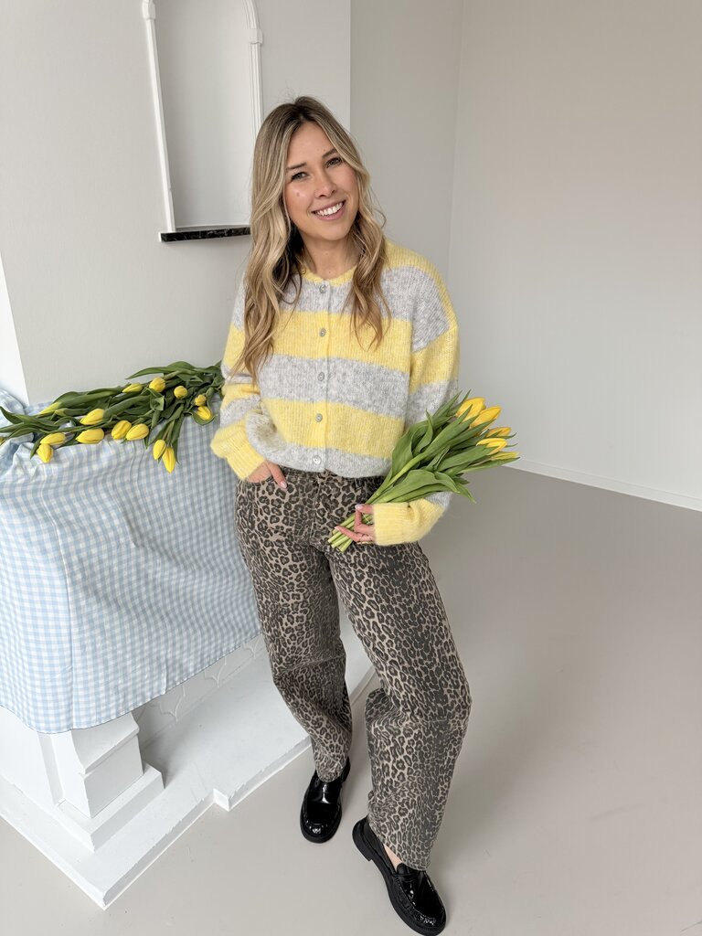 Sofia knit grey/yellow