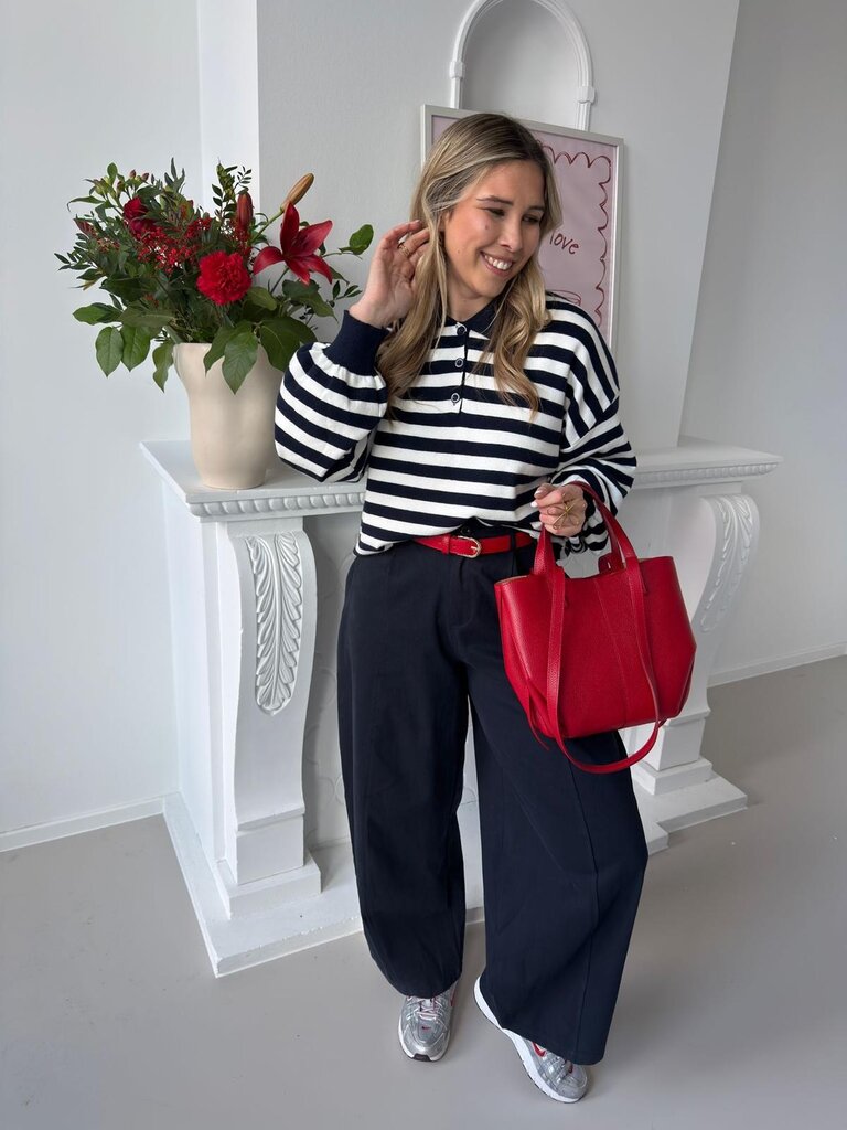 Noémi polo knit navy