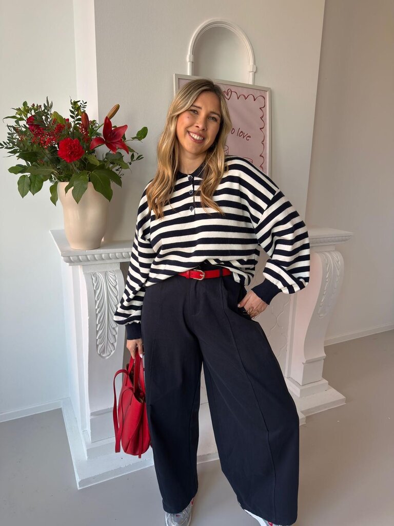 Noémi polo knit navy