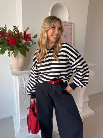 Noémi polo knit navy