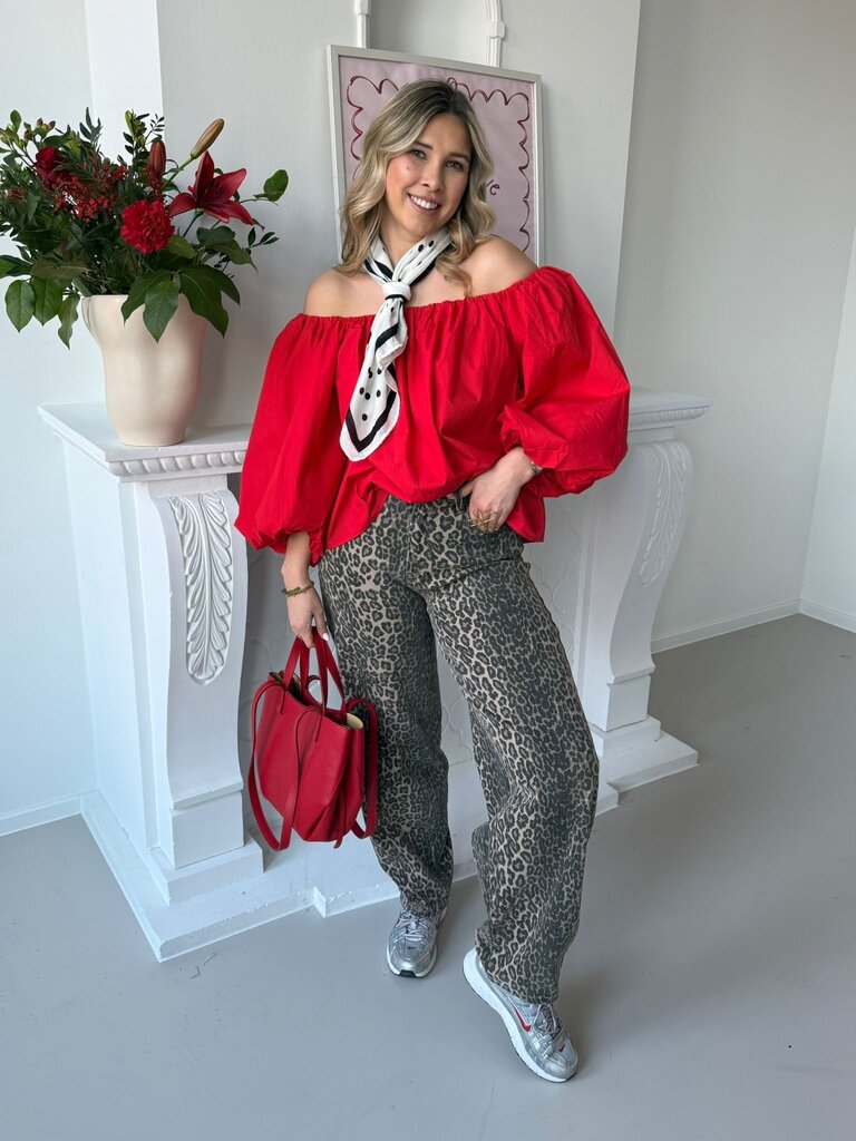 Dottie scarf ecru/black