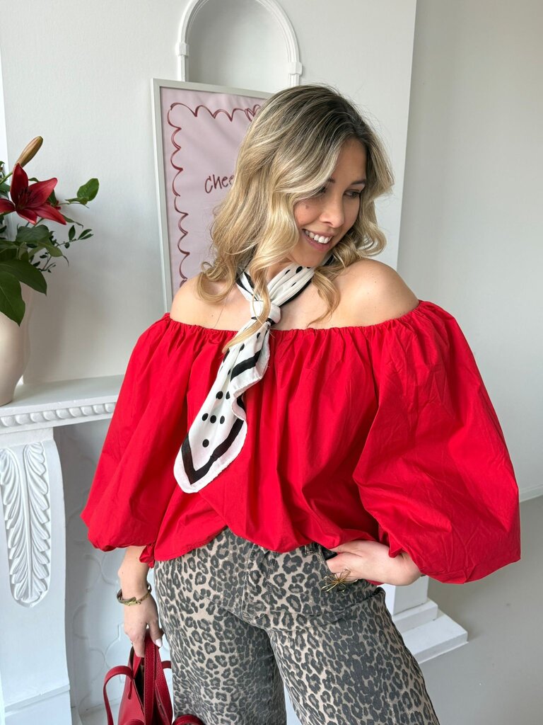 Dottie scarf ecru/black