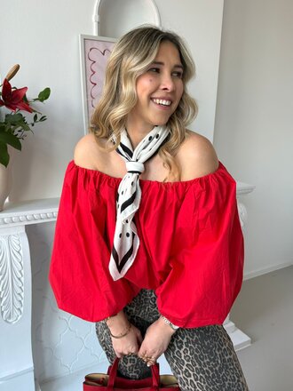 Dottie scarf ecru/black