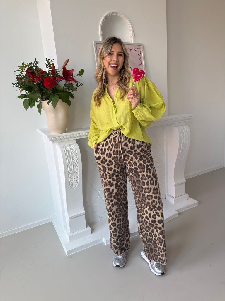 Louisa blouse lime green