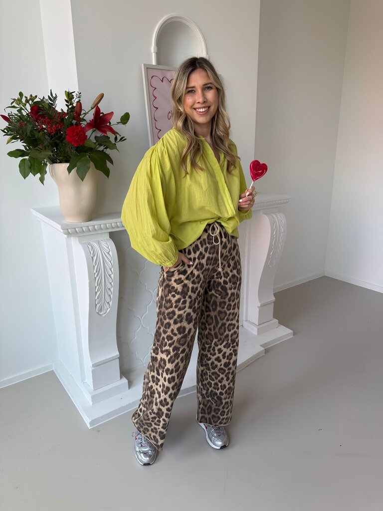 Louisa blouse lime green