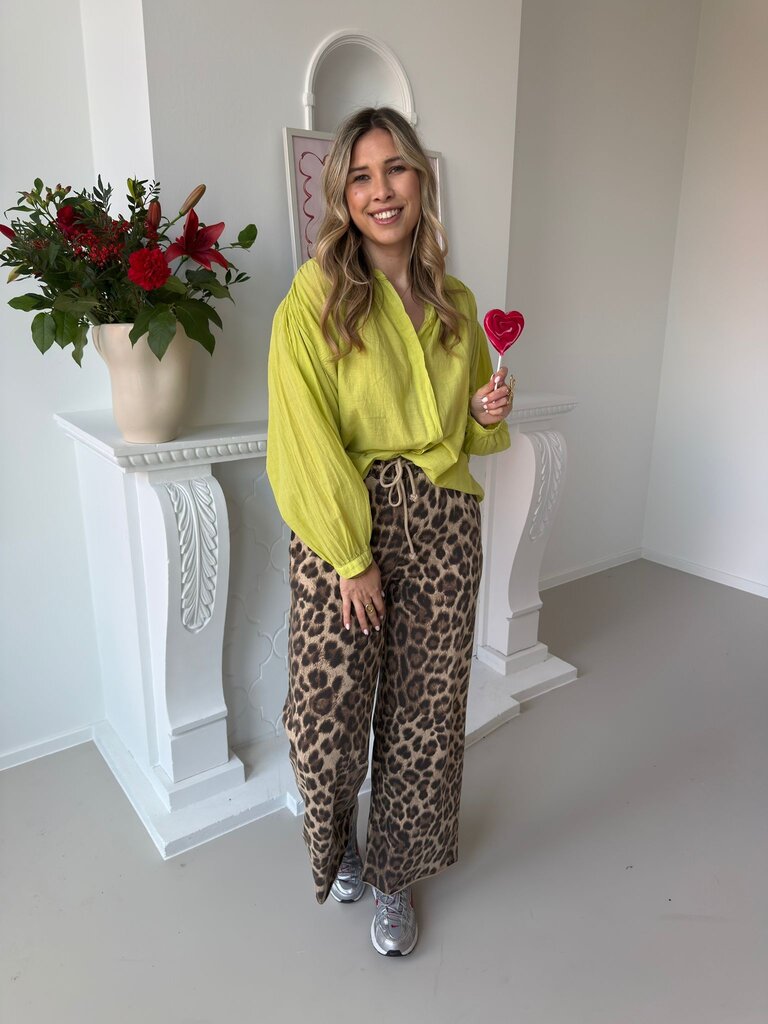 Louisa blouse lime green