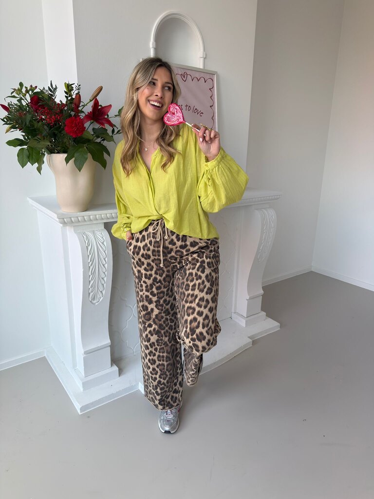 Louisa blouse lime green